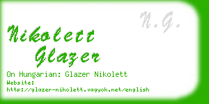 nikolett glazer business card